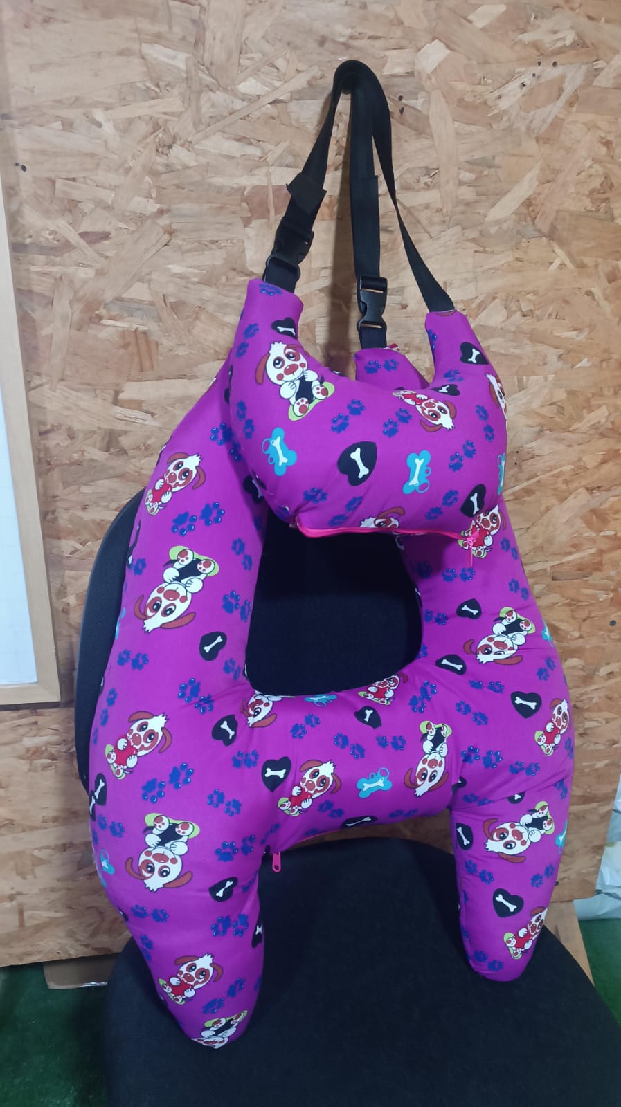 Vista 7 de Cojín Viaje Infantil En Forma H - COLOR: AZUL HUESOS